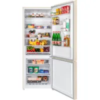 Холодильник с инвертором MAUNFELD MFF1857NFBG (бежевый)